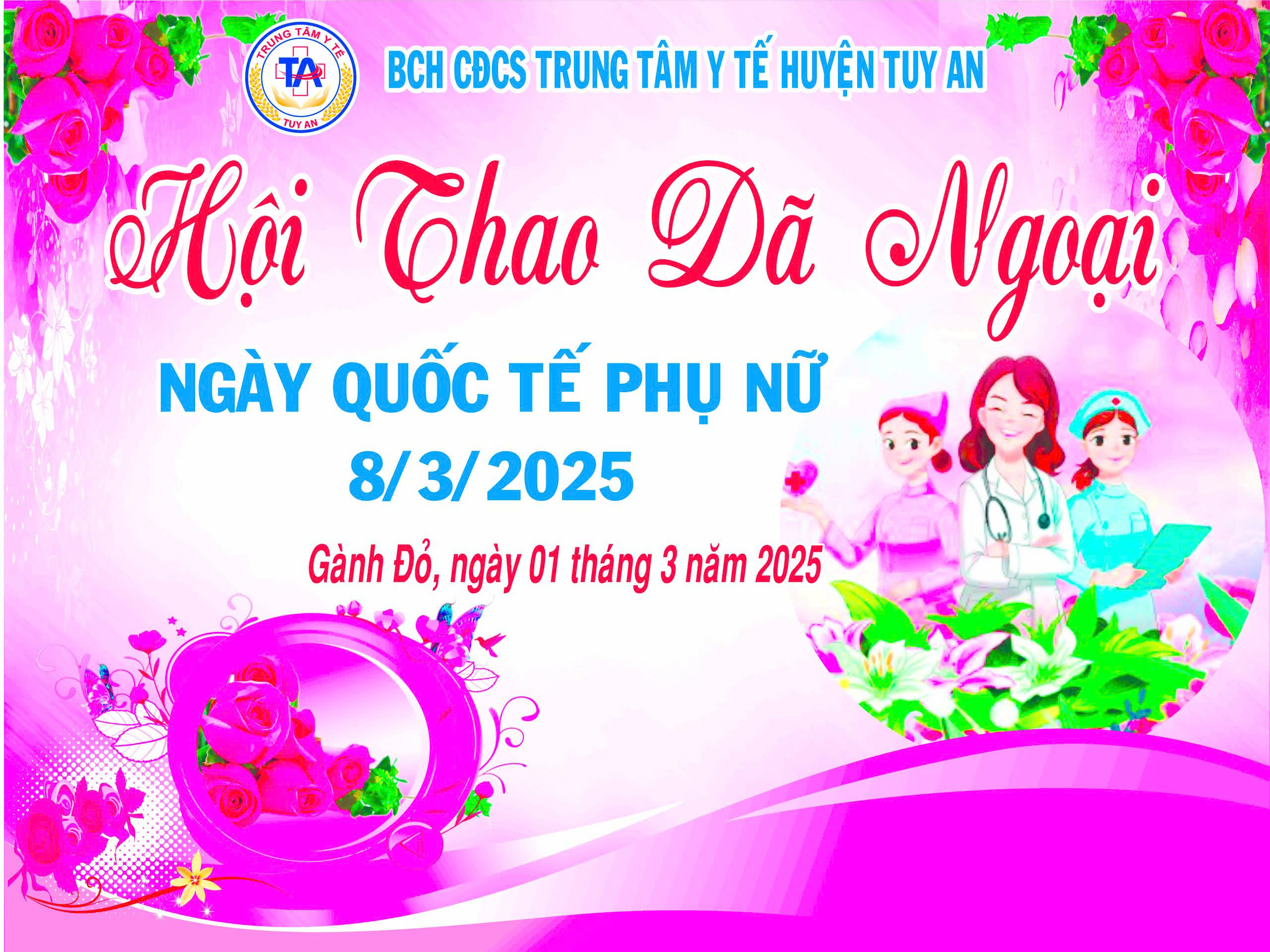 Công Đoàn Trung tâm Y tế huyện Tuy An tổ chức dã ngoại nhân ngày Quốc tế phụ nữ  8/3/2025