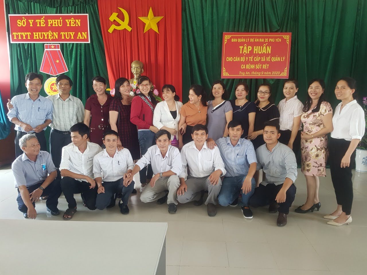 Ngày 09/09/2020: Tập huấn cho cán bộ y tế cấp xã về quản lý ca bệnh sốt rét
